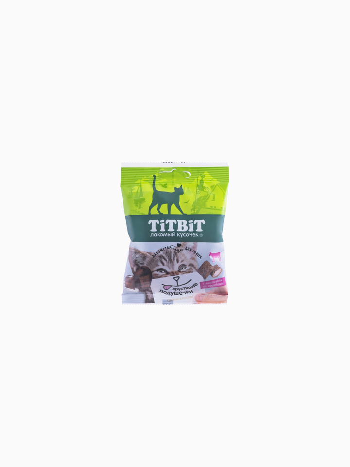 Titbit Хрустящие подушечки для кошек с паштетом из говядины 30 г