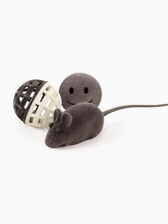 Набор игрушек XW7004 для кошек (2 мяча, мышь), d45мм; d40мм; 60мм