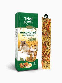 Лакомство Standard Triol для грызунов с мёдом и яйцом (уп. 3 шт), 80г