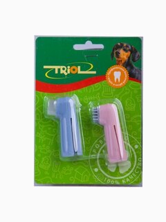 Набор зубных щеток-напальчников для животных "Triol", 2 шт