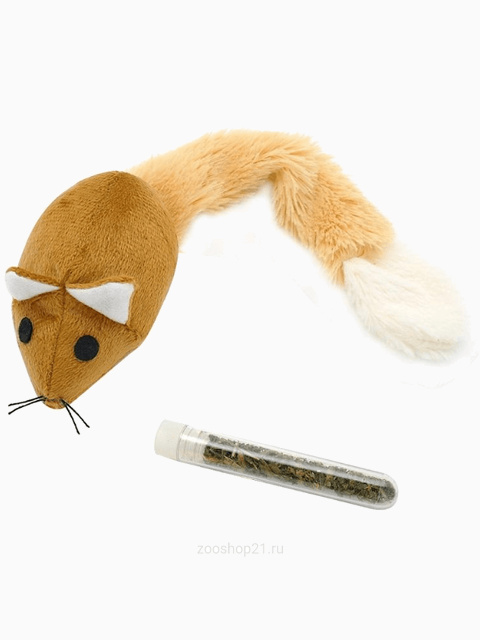 Игрушка мягкая для кошек "Мышь" с кошачьей мятой, 28 см