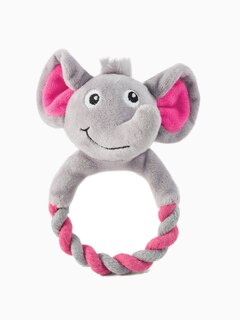 Игрушка PUPPY для щенков мягкая "Слоник с кольцом", d90/160мм
