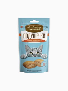Деревенские лакомства "Подушечки с пюре из креветок", 30 г