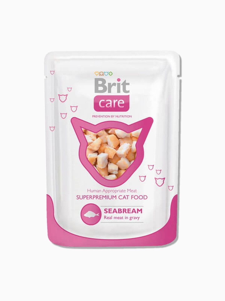 Корм влажный Brit Care беззерновой для кошек морской лещ, 80 г