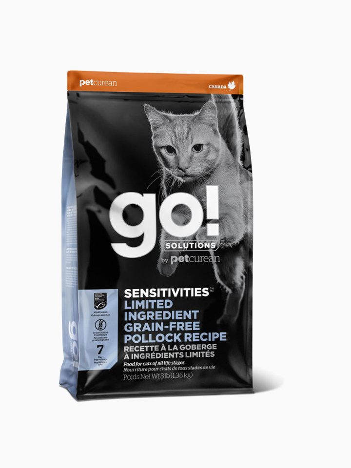 Корм Go! SENSITIVITIES Limited Ingredient Grain Free Pollock Recipe (беззерновой) для кошек с чувствительным пищеварением с минтаем, 1.36 кг