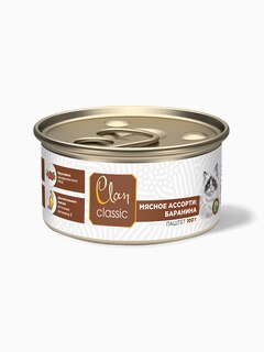 Корм Clan Classic (паштет) для котят, баранина с брусникой и рыбьим жиром, 100 г