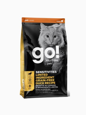 Корм Go! SENSITIVITIES Limited Ingredient Grain-Free Duck Recipe (беззерновой) для кошек с чувствительным пищеварением с уткой, 3.63 кг