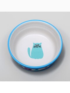Миска керамическая "Кошачья жизнь", 12,7 х 5 см, голубая