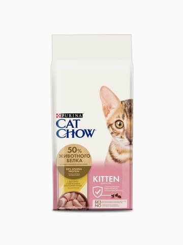 Корм Cat Chow Kitten для котят с домашней птицей, 15 кг