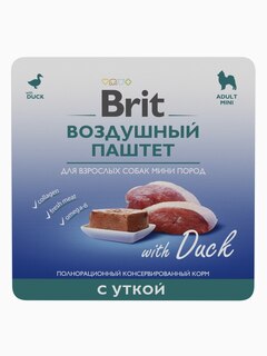 Корм Brit Mini Duck (паштет) для собак малых пород, с уткой, 100 г