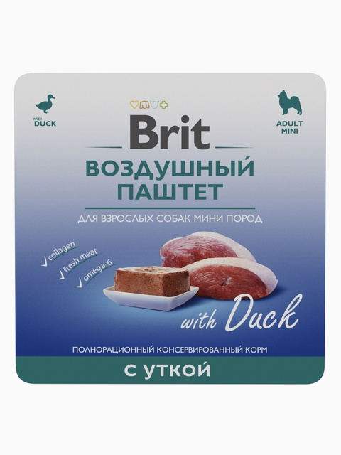 Корм Brit Mini Duck (паштет) для собак малых пород, с уткой, 100 г