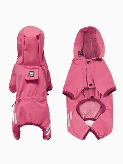 Дождевик Cheepet c капюшоном, цвет малиновый, размер М (длина спины 25 см)