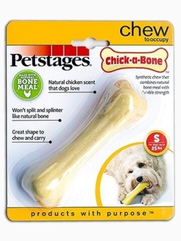 Petstages игрушка для собак Chick-A-Bone косточка с ароматом курицы 11 см малая