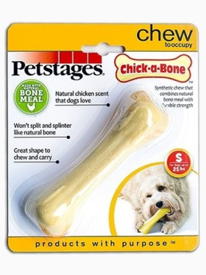 Petstages игрушка для собак Chick-A-Bone косточка с ароматом курицы 11 см малая