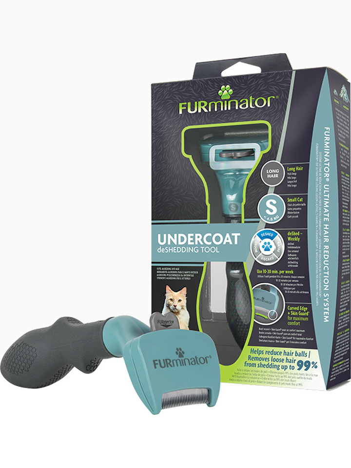 Фурминатор FURminator S для маленьких кошек c длинной шерстью