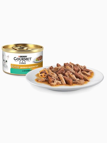 Консервы "Gourmet" для кошек с кроликом и печенью, 85 г