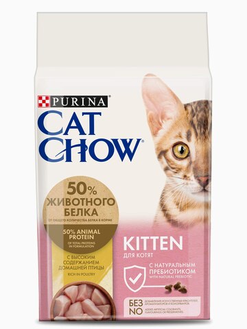 Корм Cat Chow Kitten для котят с домашней птицей, 1.5 кг