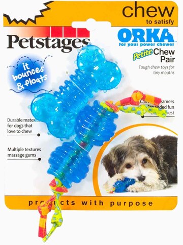 Petstages набор из двух игрушек для собак мелких пород "ОРКА косточка + гантеля" 7 см ультра-мини