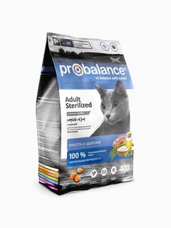 Корм ProBalance для стерилизованных кошек, 400 г