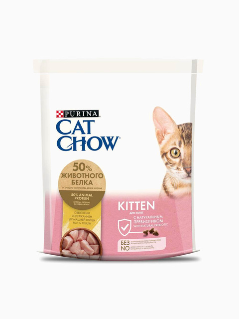 Корм Cat Chow Kitten для котят с домашней птицей, 400 г