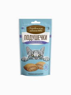Деревенские лакомства "Подушечки с пюре из краба", 30 г