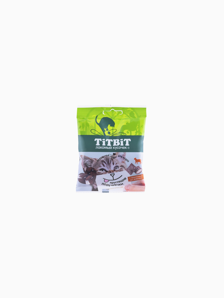 Titbit Хрустящие подушечки для кошек с паштетом из ягненка 30 г