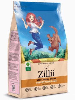 Корм ZIllii для взрослых собак всех пород индейка с ягненком, 3 кг