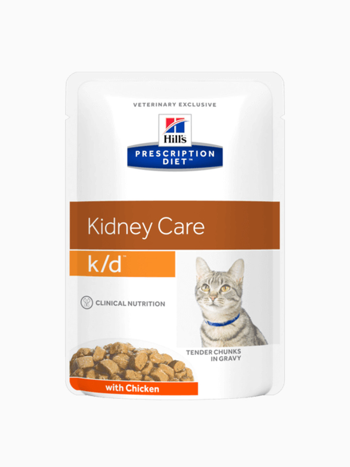 Корм Hill's Prescription Diet k/d Kidney Care пауч для кошек диета для поддержания здоровья почек с курицей, 85 г