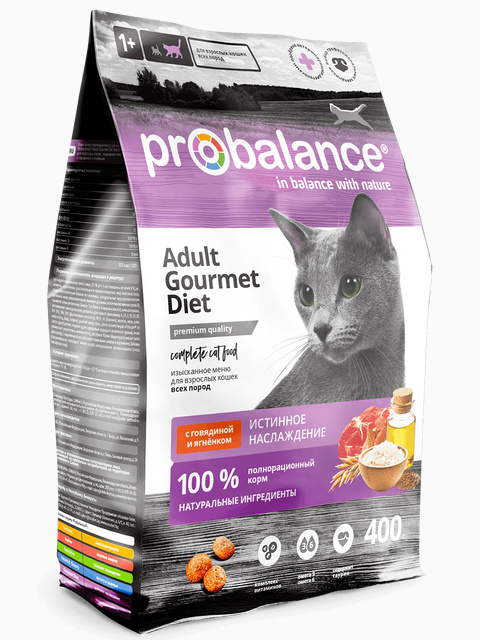 Корм ProBalance для кошек с говядиной и ягненком, 400г