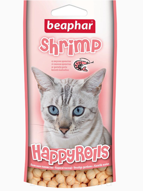 Beaphar Рулеты для кошек с креветками, 80 шт