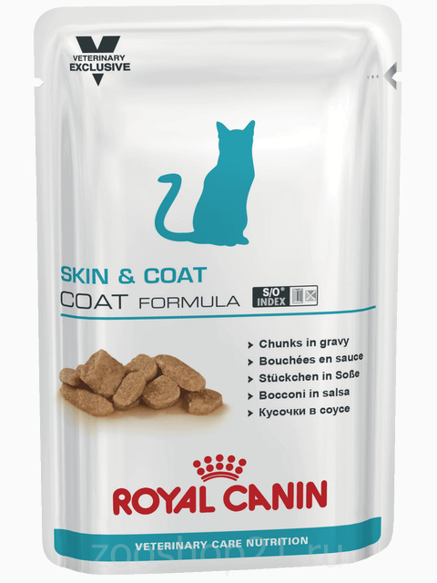Корм Royal Canin Skin & Coat для кастрированных кошек с чувствительной кожей, 100 г