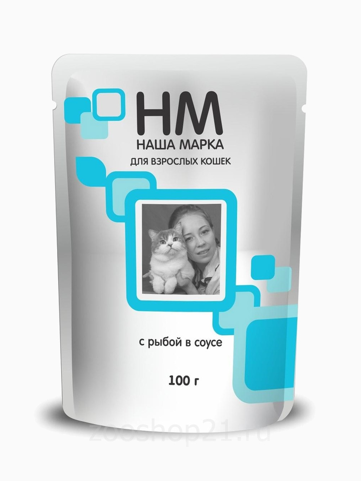 Корм Наша Марка для взрослых взрослых кошек с рыбой, 100 г