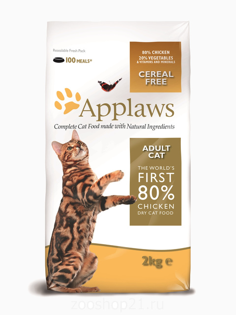 Корм Applaws Grain Free Adult Complete Chicken для кошек, беззерновой, с курицей, 400 г