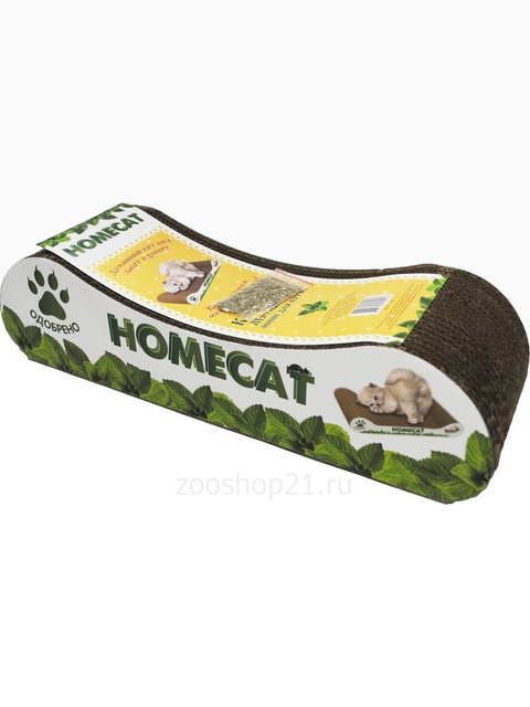Когтеточка HOMECAT Мятная волна гофрокартон 45х25х10см