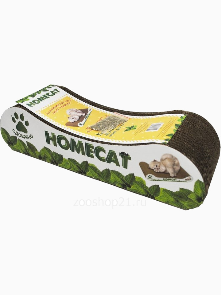 Когтеточка HOMECAT Мятная волна гофрокартон 45х25х10см