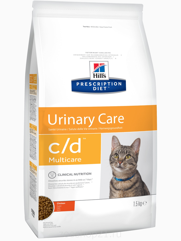 Корм Hill's Prescription Diet c/d Multicare Urinary Care для кошек диета для поддержания здоровья мочевыводящих путей курица, 1.5 кг