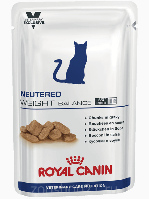 Корм Royal Canin Neutered Weight Balance (в соусе) для кастрированных котов и кошек с избыточным весом 1-7 лет, 100 г