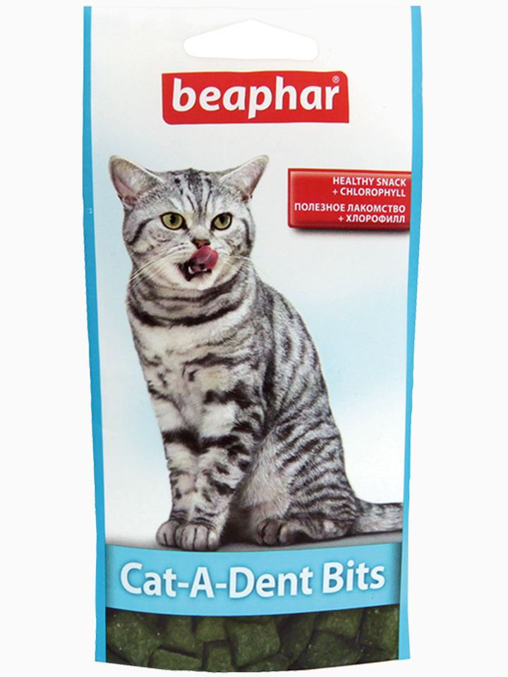 Beaphar Подушечки для чистки зубов у кошек (Cat-a-Dent Bits), 75 шт