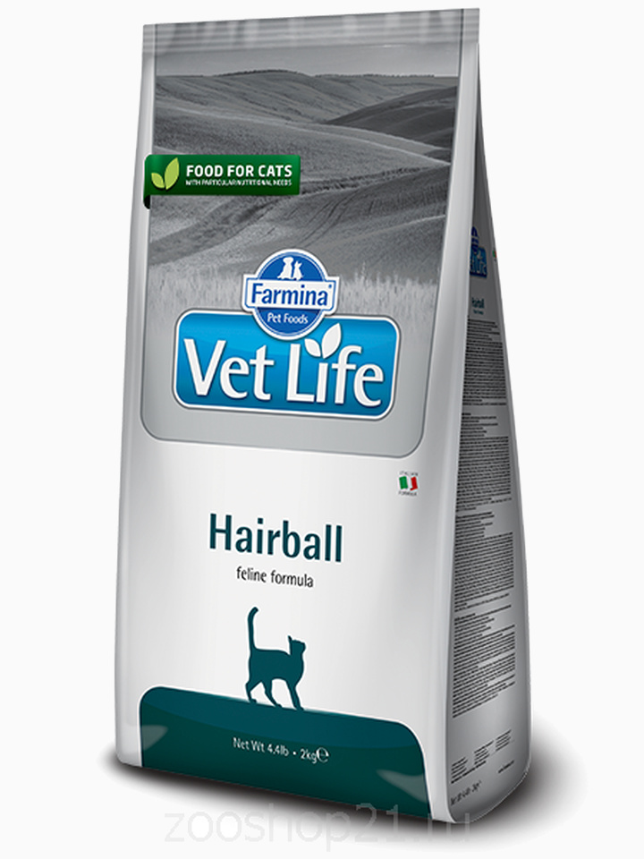Корм Farmina Vet Life Hairball для кошек выведение шерстяных комочков, 400 г