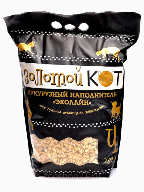 Золотой кот Кукурузный наполнитель, 6 л