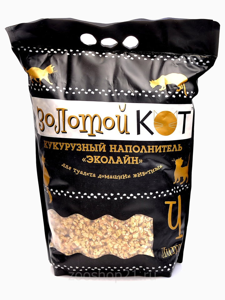 Золотой кот Кукурузный наполнитель, 6 л