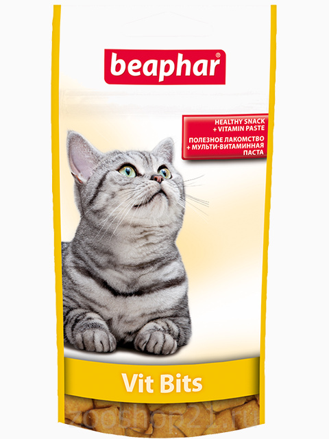 Beaphar Лакомство для вывода шерсти курица (Malt Bits malt paste), 75 шт
