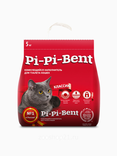 Pi-Pi-Bent Комкующийся наполнитель "Классик" (пакет), 5 кг
