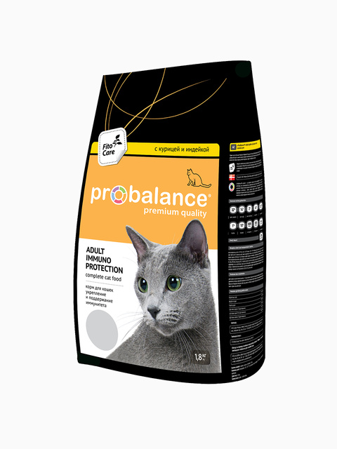 Корм ProBalance для кошек Курица/Индейка, 1.8 кг