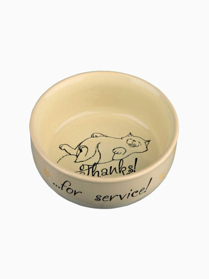 Миска для кошек Thanks for Service, керамическая, 300мл