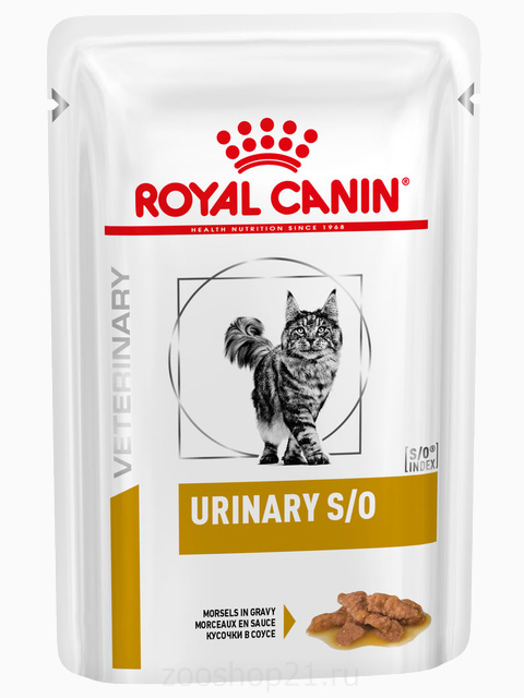 Корм Royal Canin Urinary S/O (в соусе) для кошек при МКБ, с курицей, 85 г