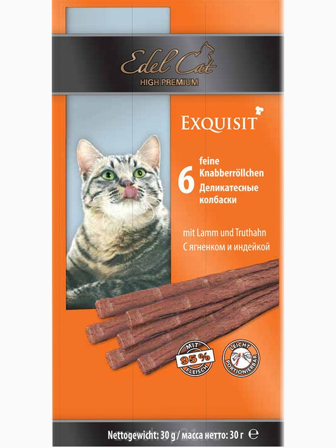 Edel Cat Колбаски c ягненком и индейкой (цена за 1 шт)