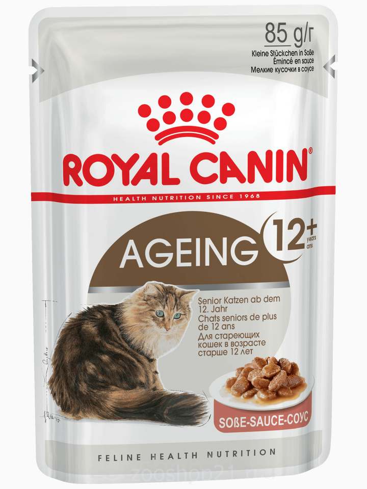 Корм Royal Canin Ageing 12+ (в соусе) для кошек старше 12 лет, 85 г