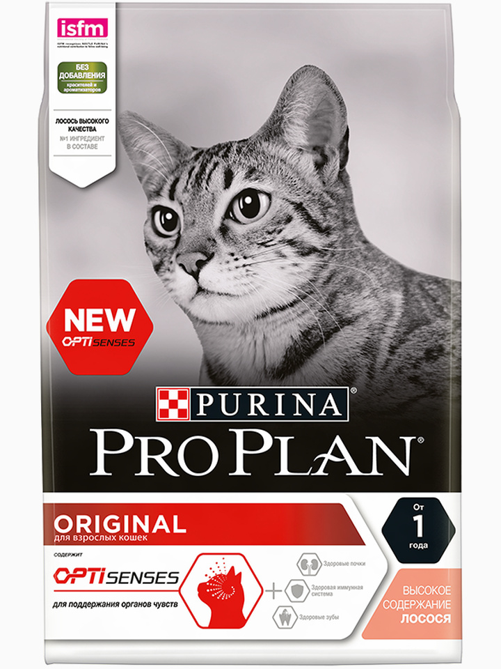 Корм Pro Plan Adult для взрослых кошек с лососем, 400 г