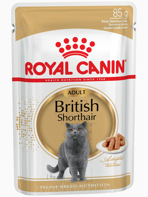 Корм Royal Canin British Shorthair (в соусе) для британских/шотландских пород старше 1 года, 85 г